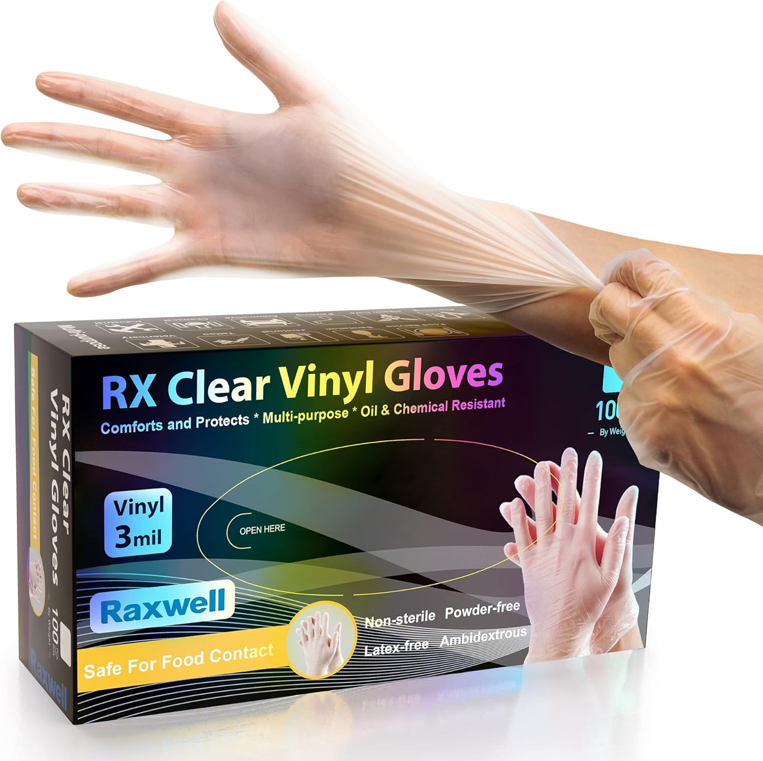3 Mil Clear Vinyl Gloves - Foo - Latex Disposable Glove incelemesi ve fiyatı