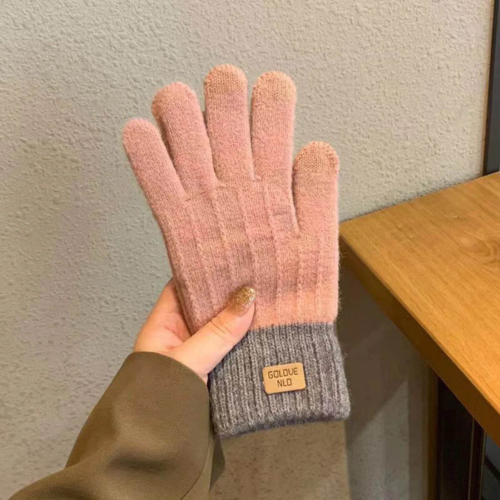 Women's Cable Knit Gloves Warm - Wool Glove Lined incelemesi ve fiyatı