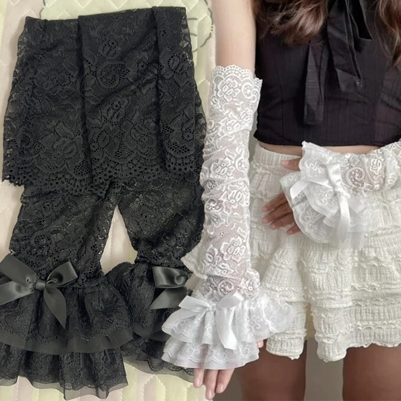 Hollow Out Lace Long Arm Sleev - Fingerless Glove Knit incelemesi ve fiyatı