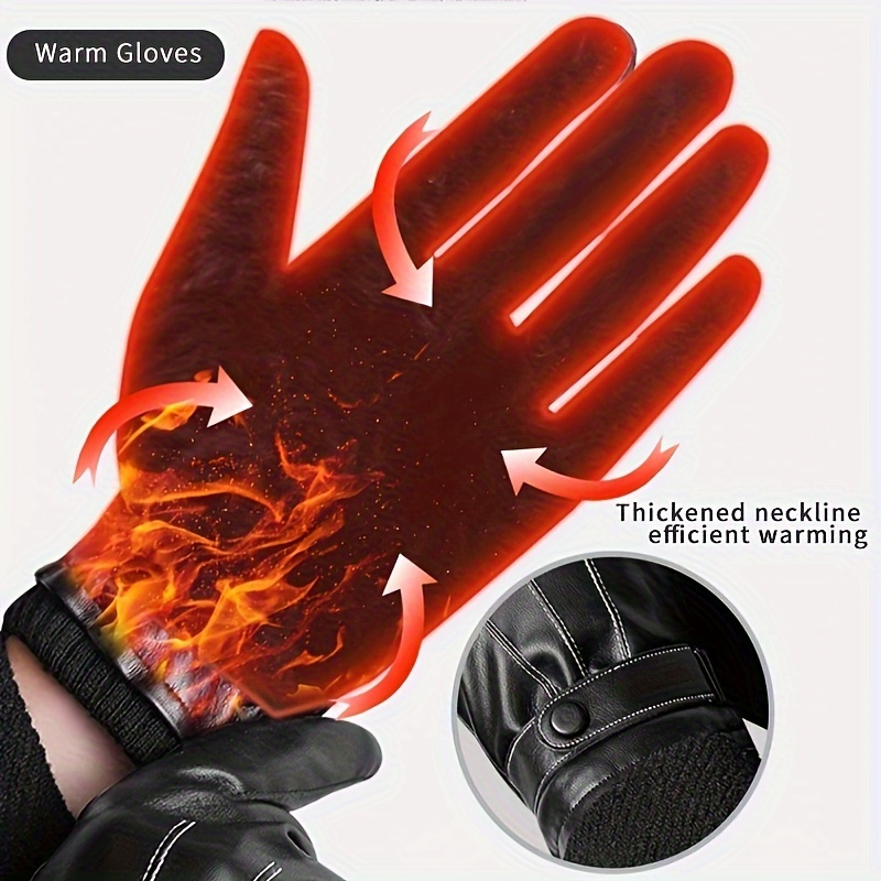 1Pair Winter Gloves Warm Drivi - Leather Driving Glove incelemesi ve fiyatı