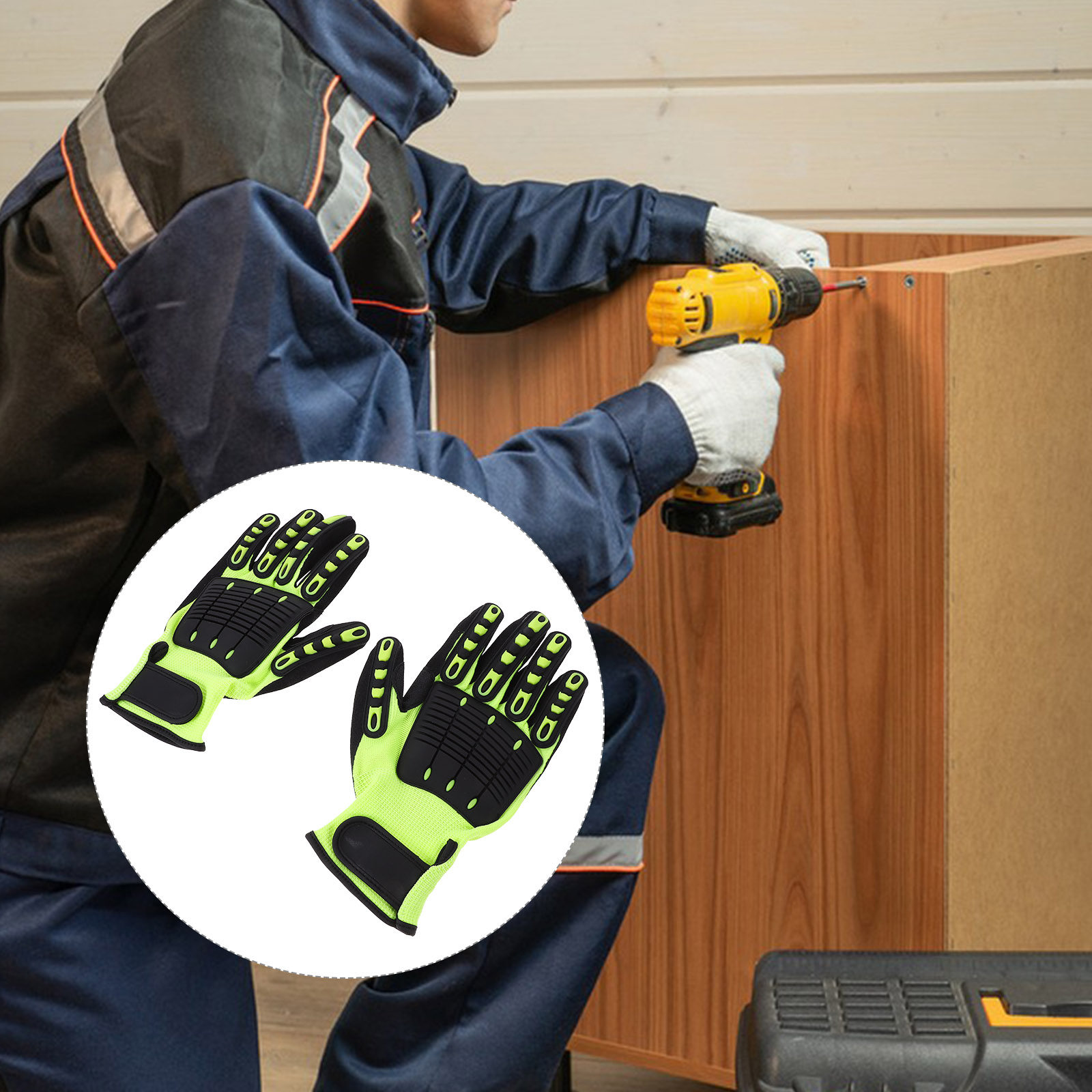 1Pair Heavy Duty Cut Resistant - Work Glove Impact incelemesi ve fiyatı