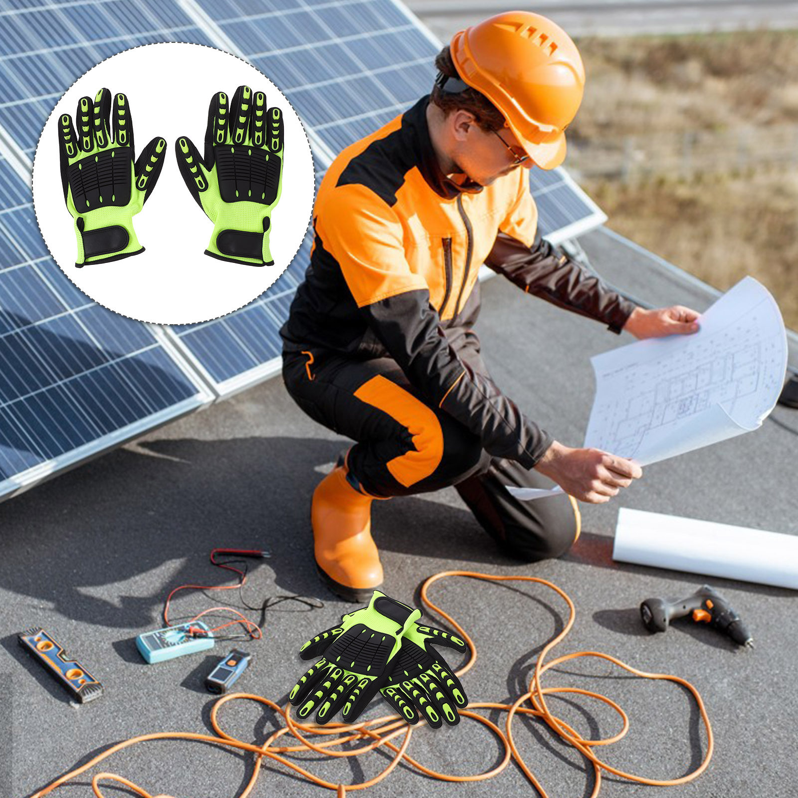 1Pair Heavy Duty Cut Resistant - Work Glove Impact incelemesi ve fiyatı