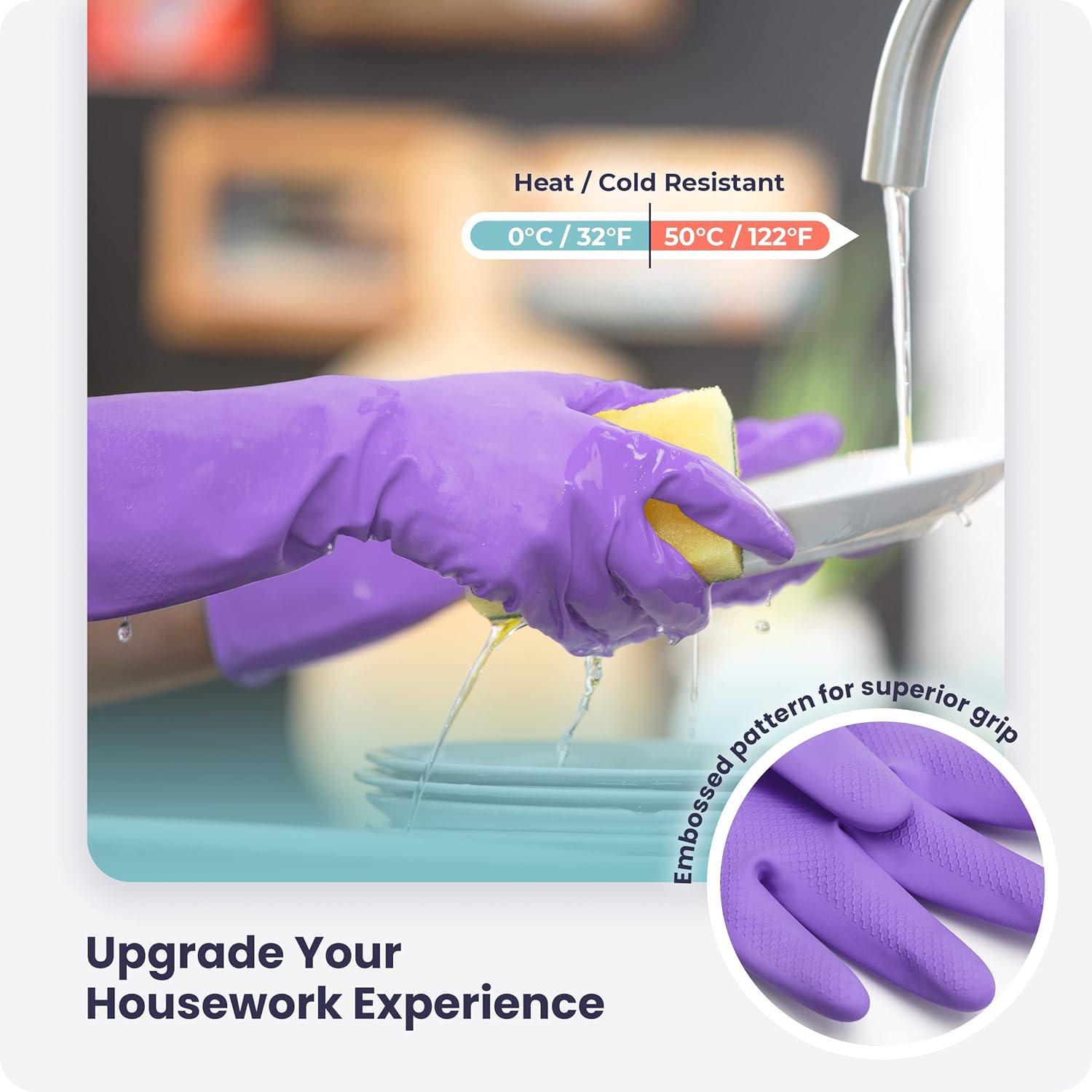 3/6/12/60 Pairs Dishwashing Gl - Rubber Glove Cleaning incelemesi ve fiyatı