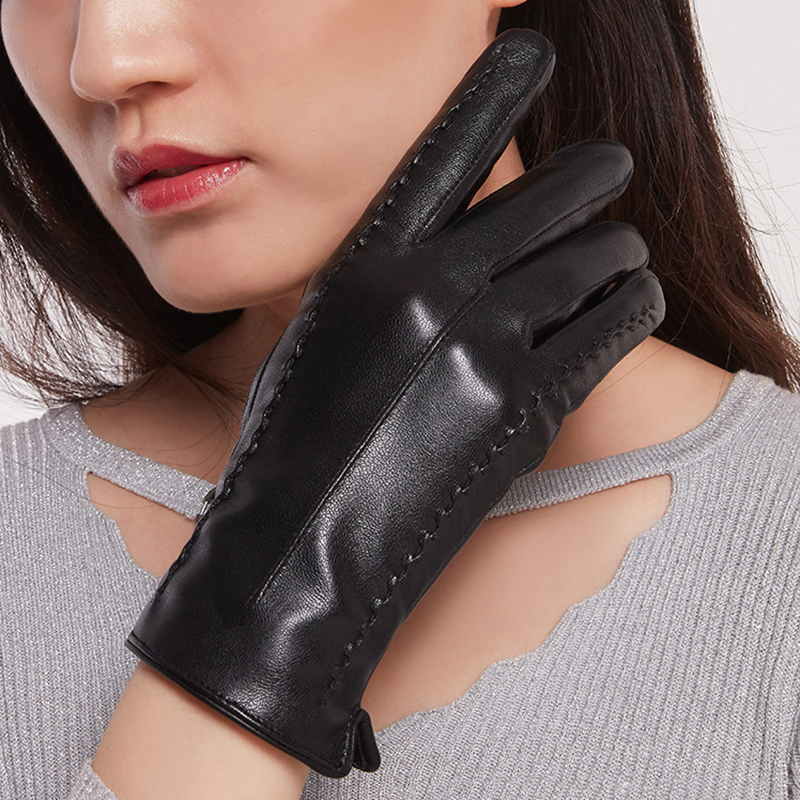 Women's Sheepskin Gloves Winte - Leather Driving Glove incelemesi ve fiyatı