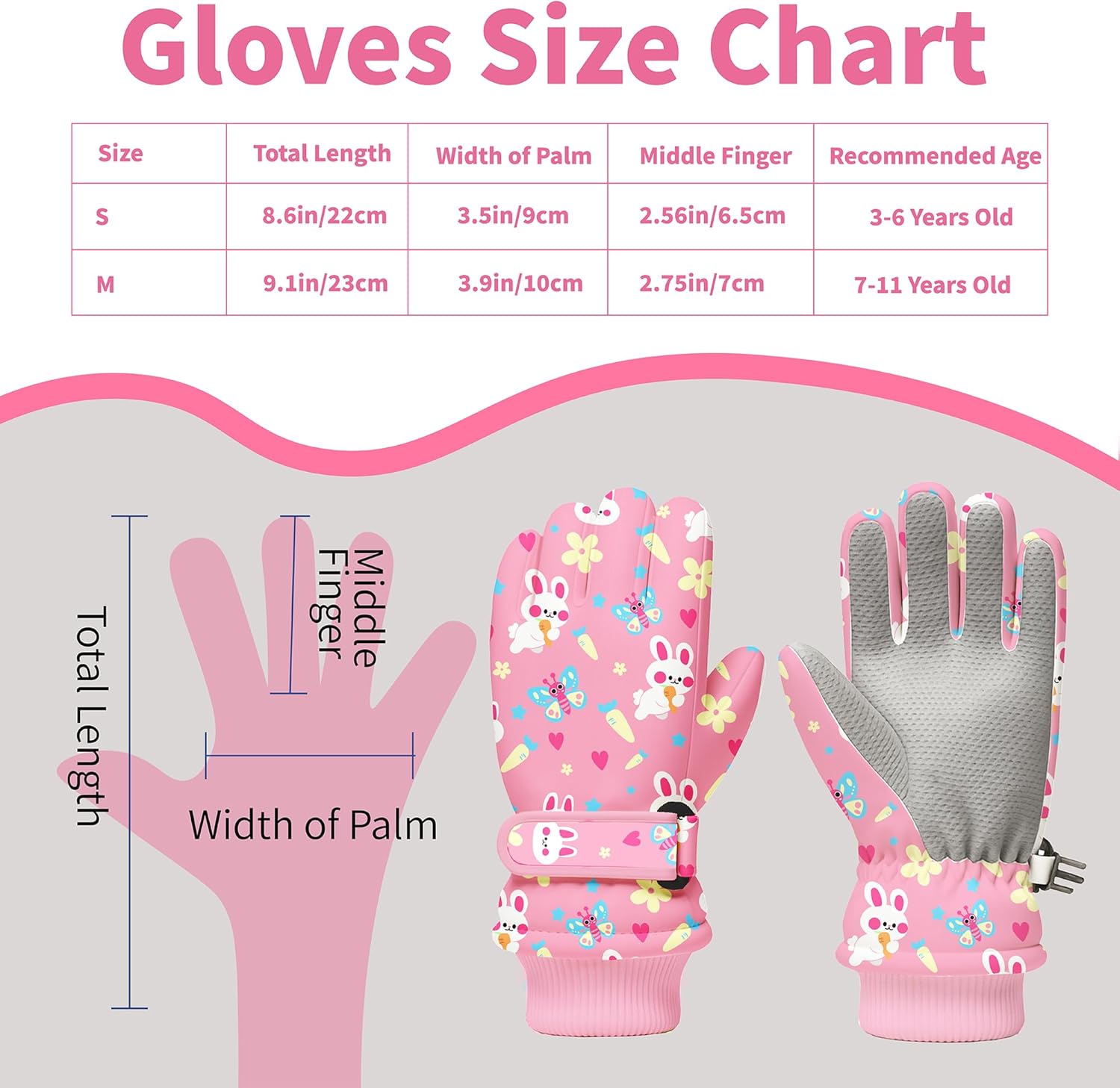 Kids Winter Snow Gloves, Water - Winter Glove Insulated incelemesi ve fiyatı
