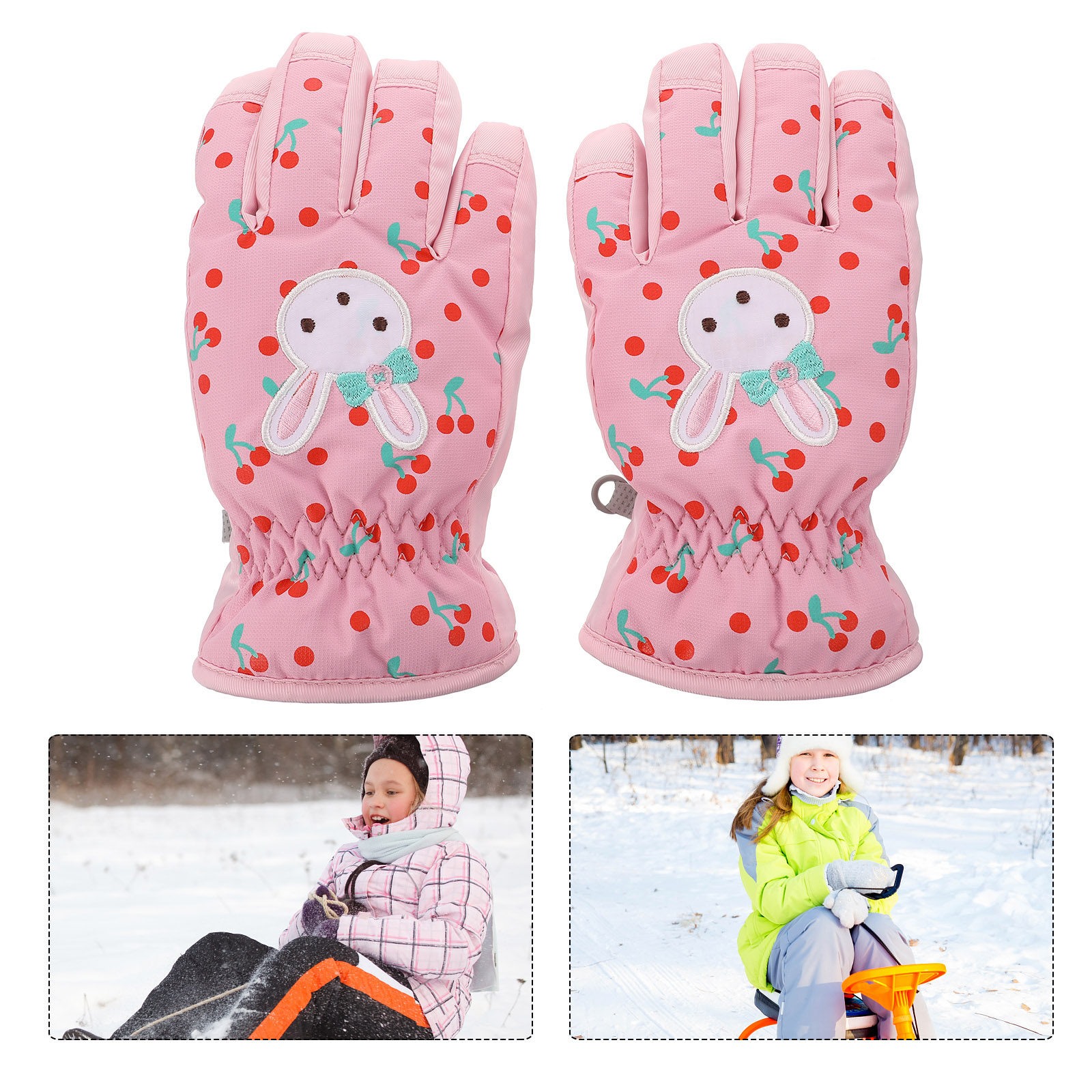 1Pair Children Ski Gloves Wate - Winter Glove Insulated incelemesi ve fiyatı