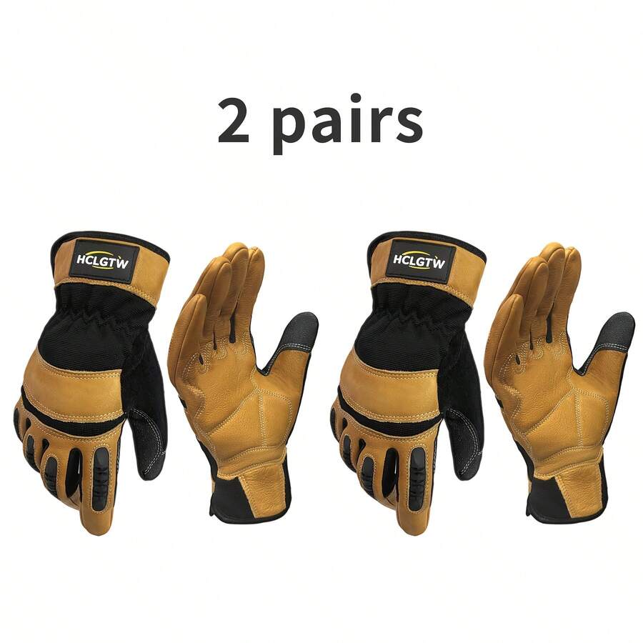 Two Pairs Of Brown Leather Glo - Work Glove Impact incelemesi ve fiyatı