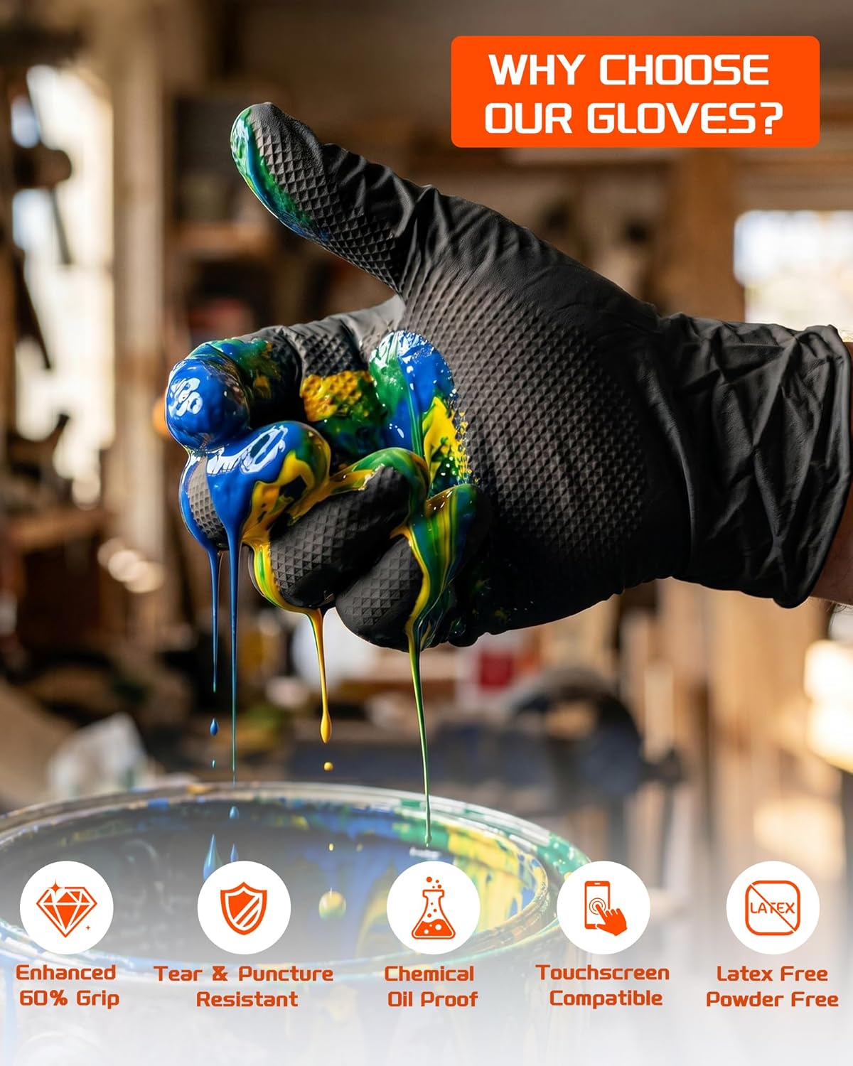 9mil Heavy Duty Disposable Nit - Nitrile Mechanic Glove incelemesi ve fiyatı