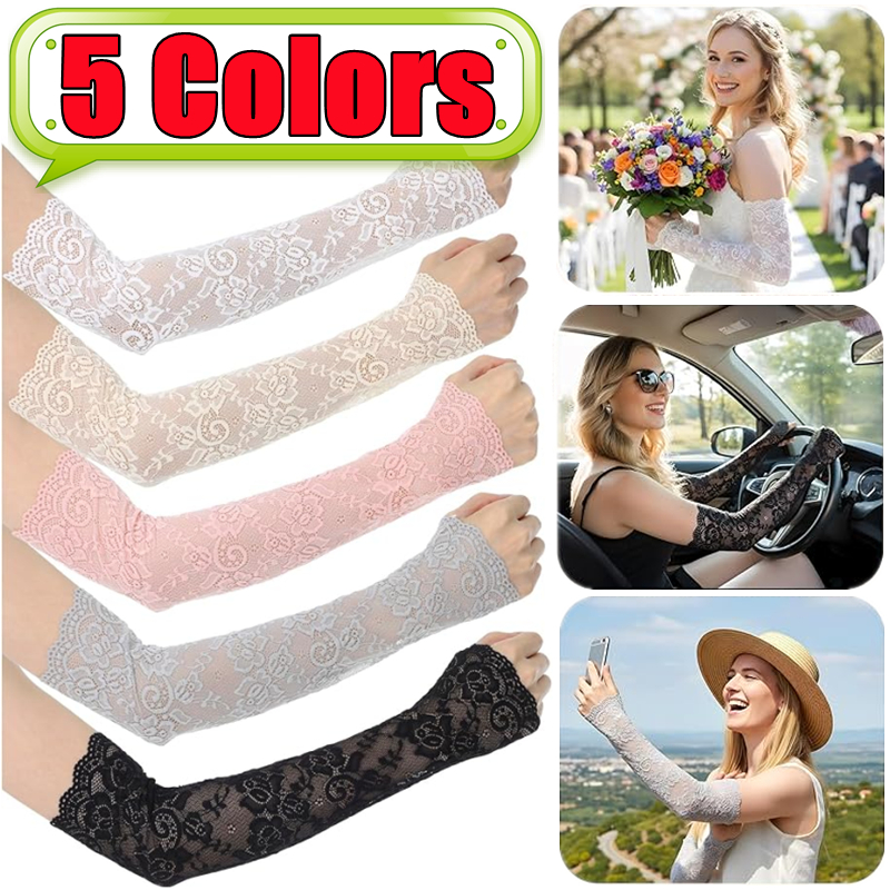 New 1Pair Sexy Lace Hollow-Out - Fingerless Glove Knit incelemesi ve fiyatı