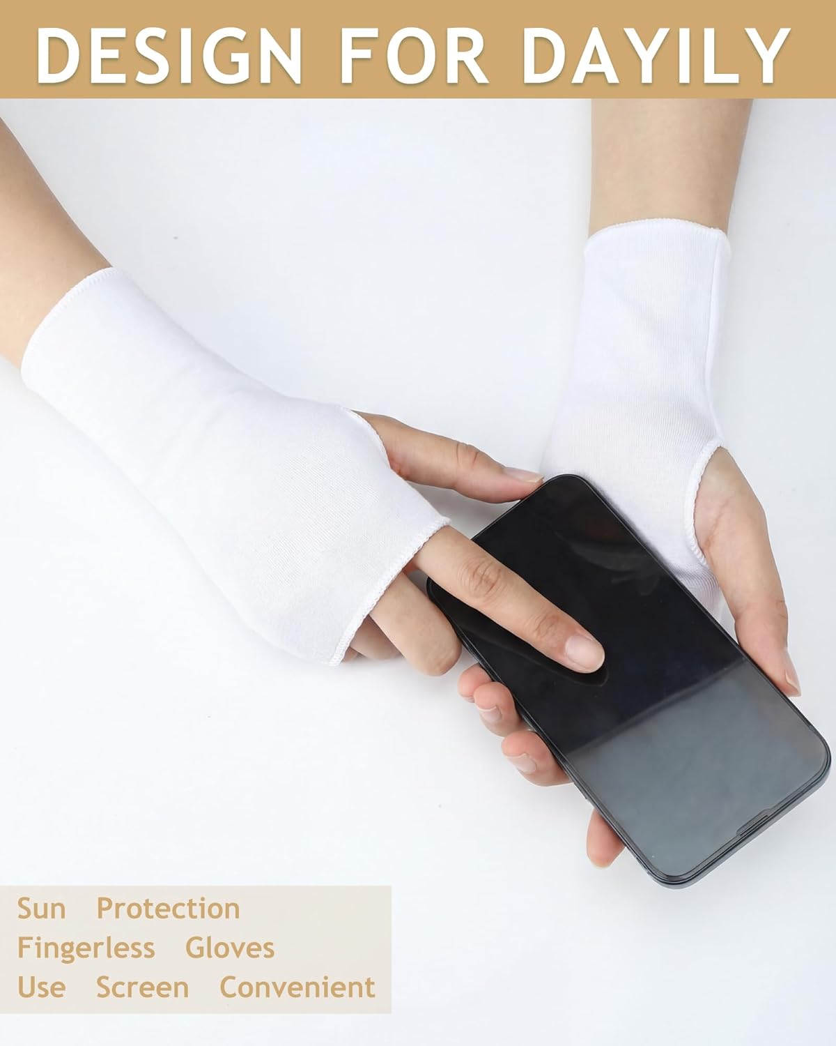 1 pair of sun protection glove - Fingerless Glove Knit incelemesi ve fiyatı