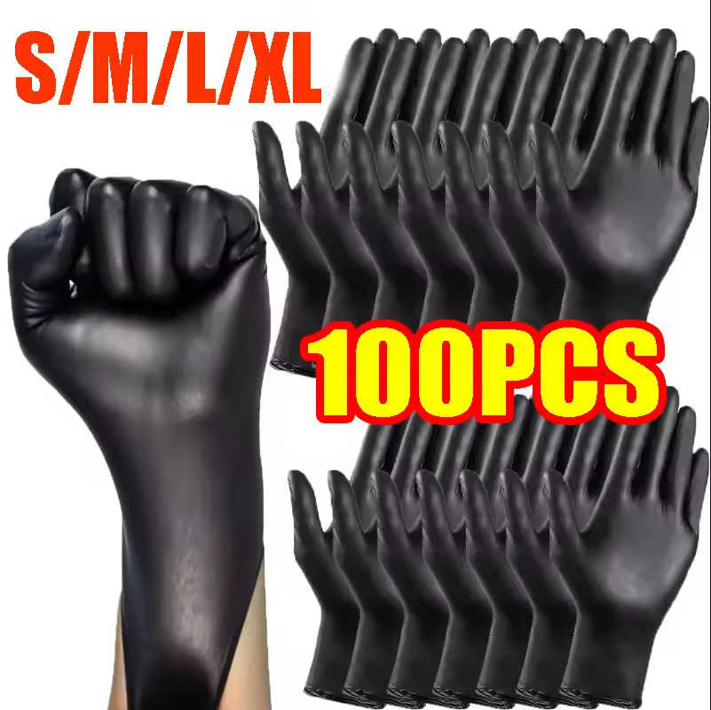 100/50/20PCS Black Nitrile Glo - Nitrile Mechanic Glove incelemesi ve fiyatı