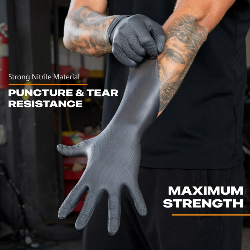Black Heavy Duty Nitrile Dispo - Nitrile Mechanic Glove incelemesi ve fiyatı