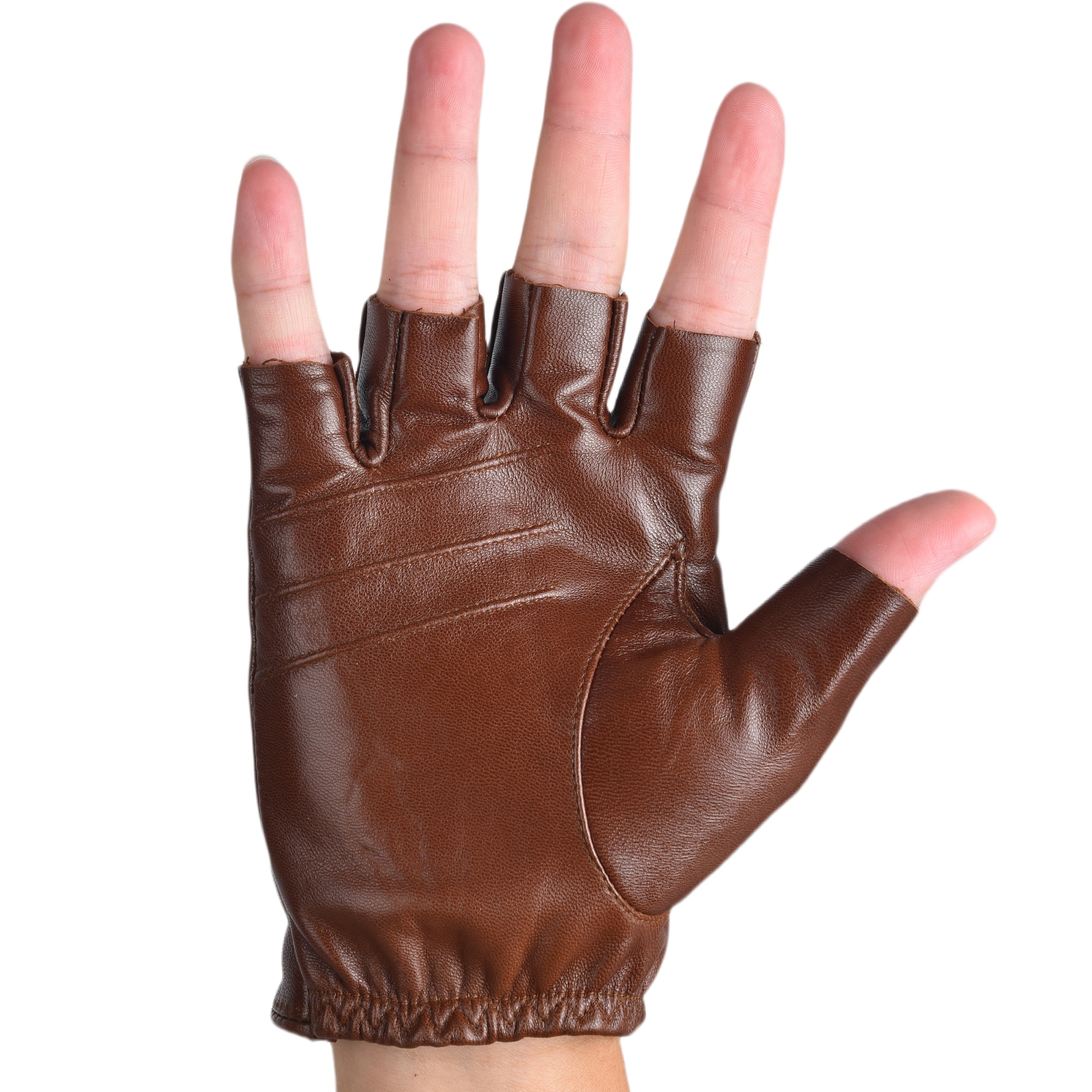 Mens Fingerless Half Finger Le - Leather Driving Glove incelemesi ve fiyatı