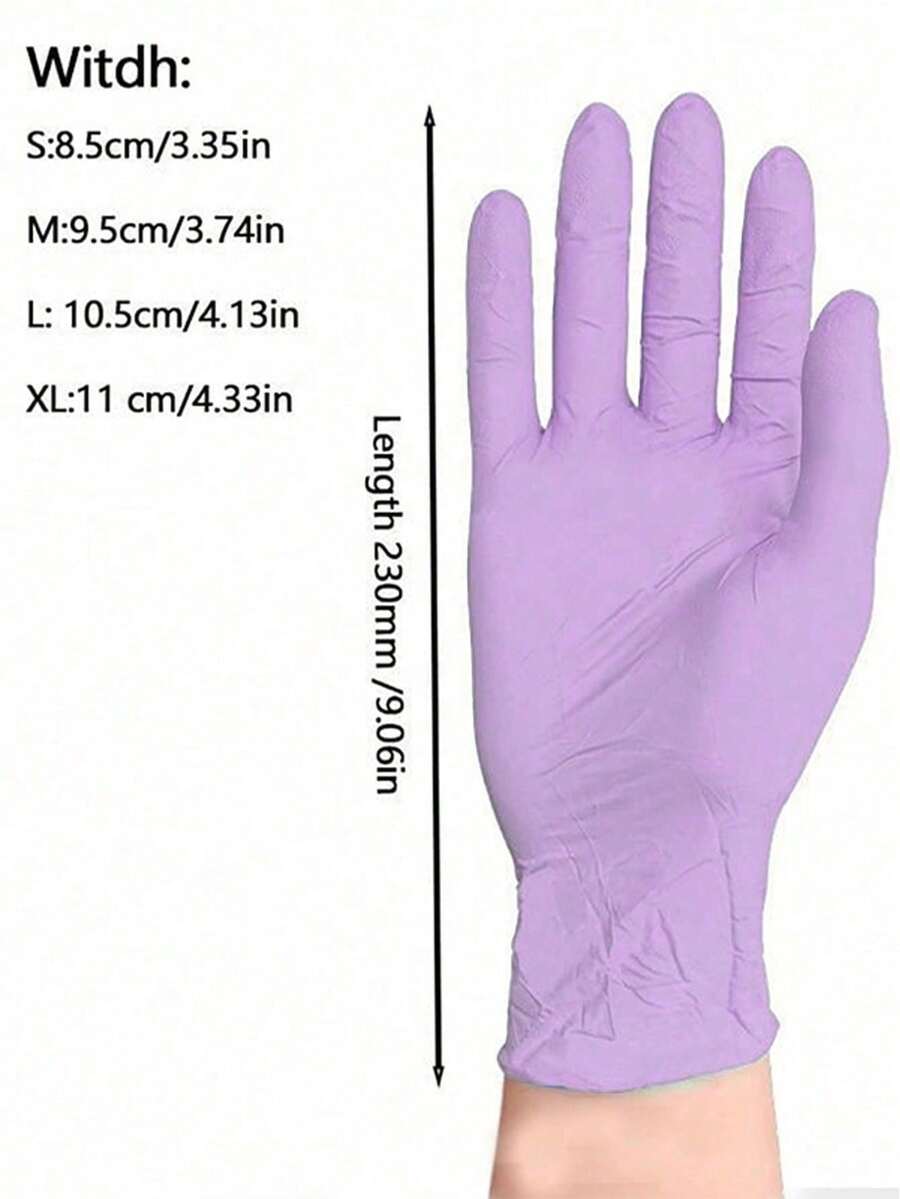 100/50/4pcs Disposable Purple  - Latex Disposable Glove incelemesi ve fiyatı
