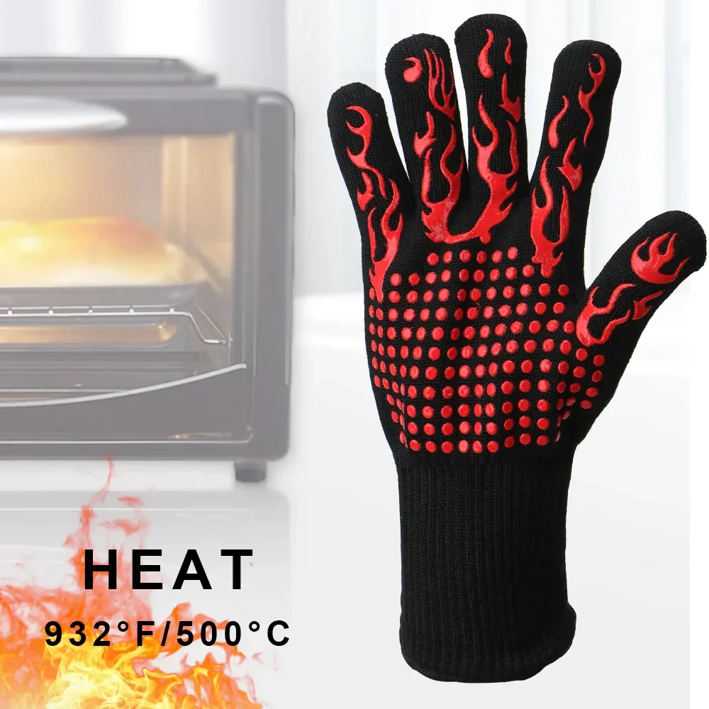 Flame Retardant Non-slip BBQ F - Oven Mitt Silicone incelemesi ve fiyatı