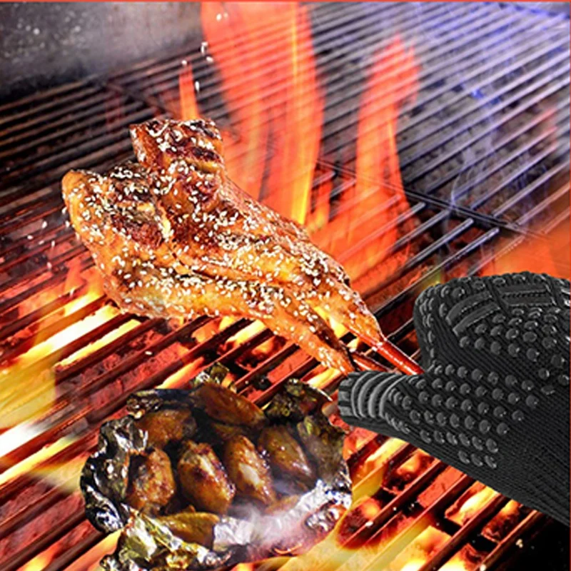 Flame Retardant Non-slip BBQ F - Oven Mitt Silicone incelemesi ve fiyatı