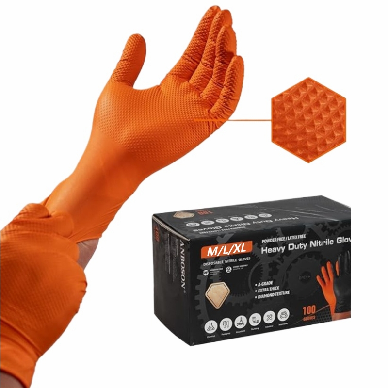 8Mil Heavy Duty Orange Nitrile - Nitrile Mechanic Glove incelemesi ve fiyatı