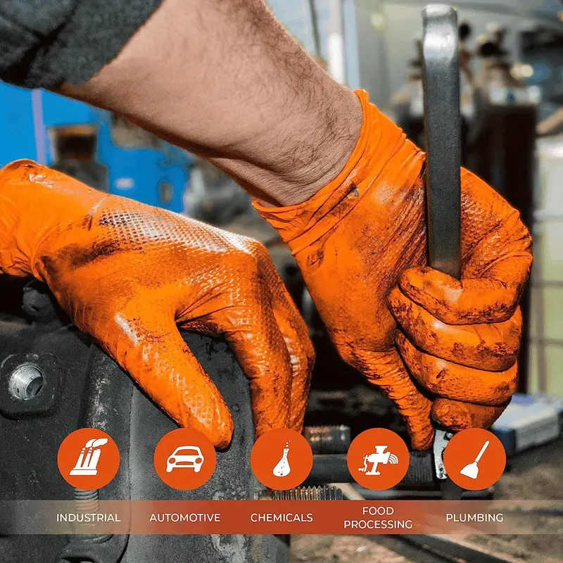 8Mil Heavy Duty Orange Nitrile - Nitrile Mechanic Glove incelemesi ve fiyatı