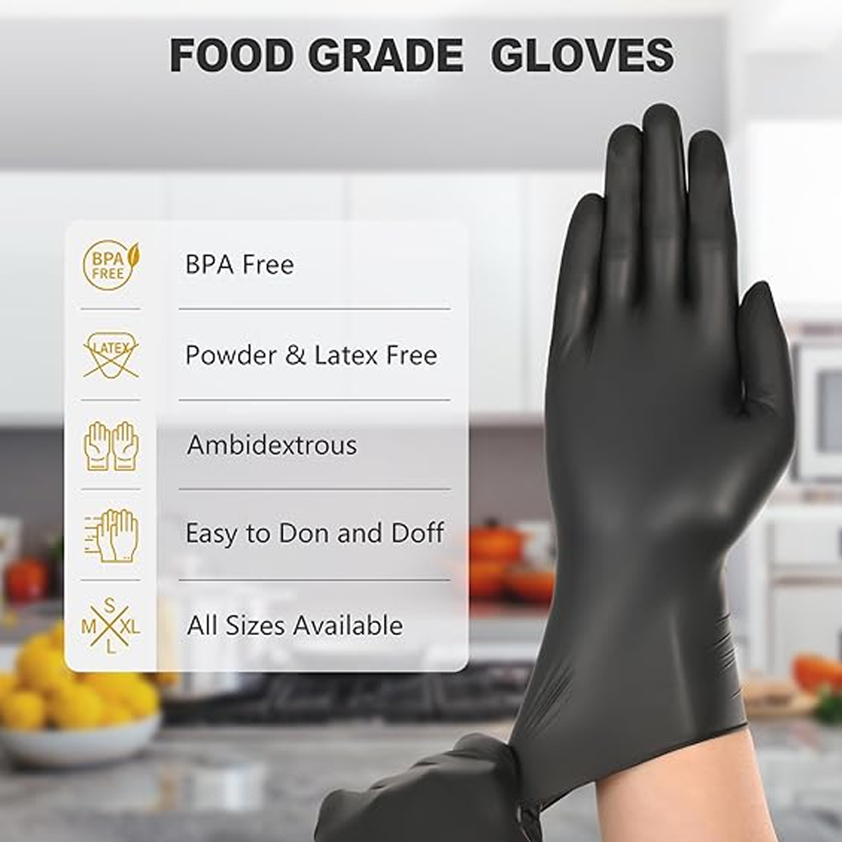Heavy-Duty Black Disposable Ni - Nitrile Mechanic Glove incelemesi ve fiyatı
