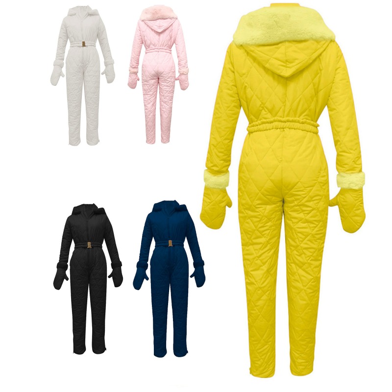 Couple's Solid Color Ski Suit, - Ski Glove Waterproof incelemesi ve fiyatı