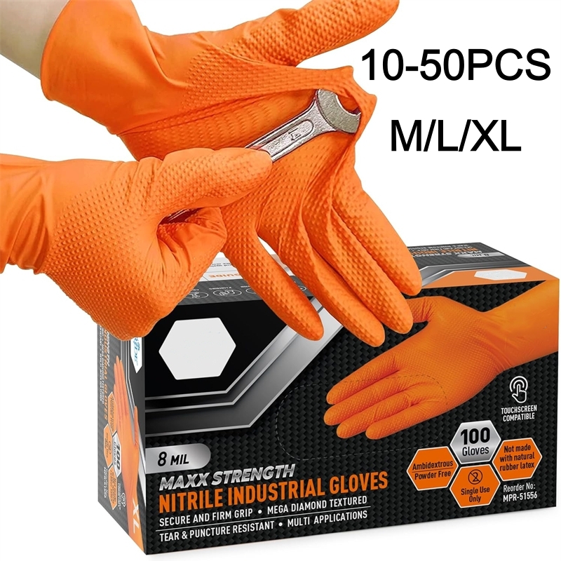 Heavy Duty Orange Nitrile Glov - Nitrile Mechanic Glove incelemesi ve fiyatı