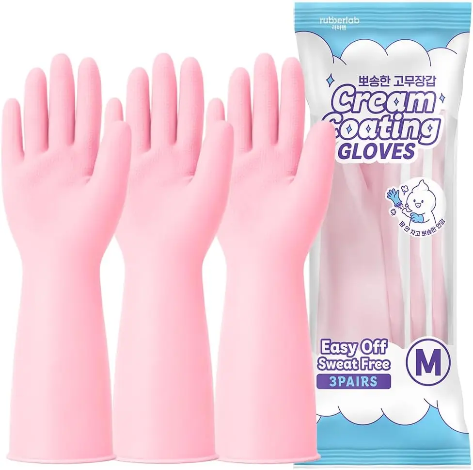 3 Pairs Cream-Coating Rubber G - Rubber Glove Cleaning incelemesi ve fiyatı