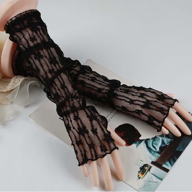 Summer Mesh Flower Lace Finger - Fingerless Glove Knit incelemesi ve fiyatı