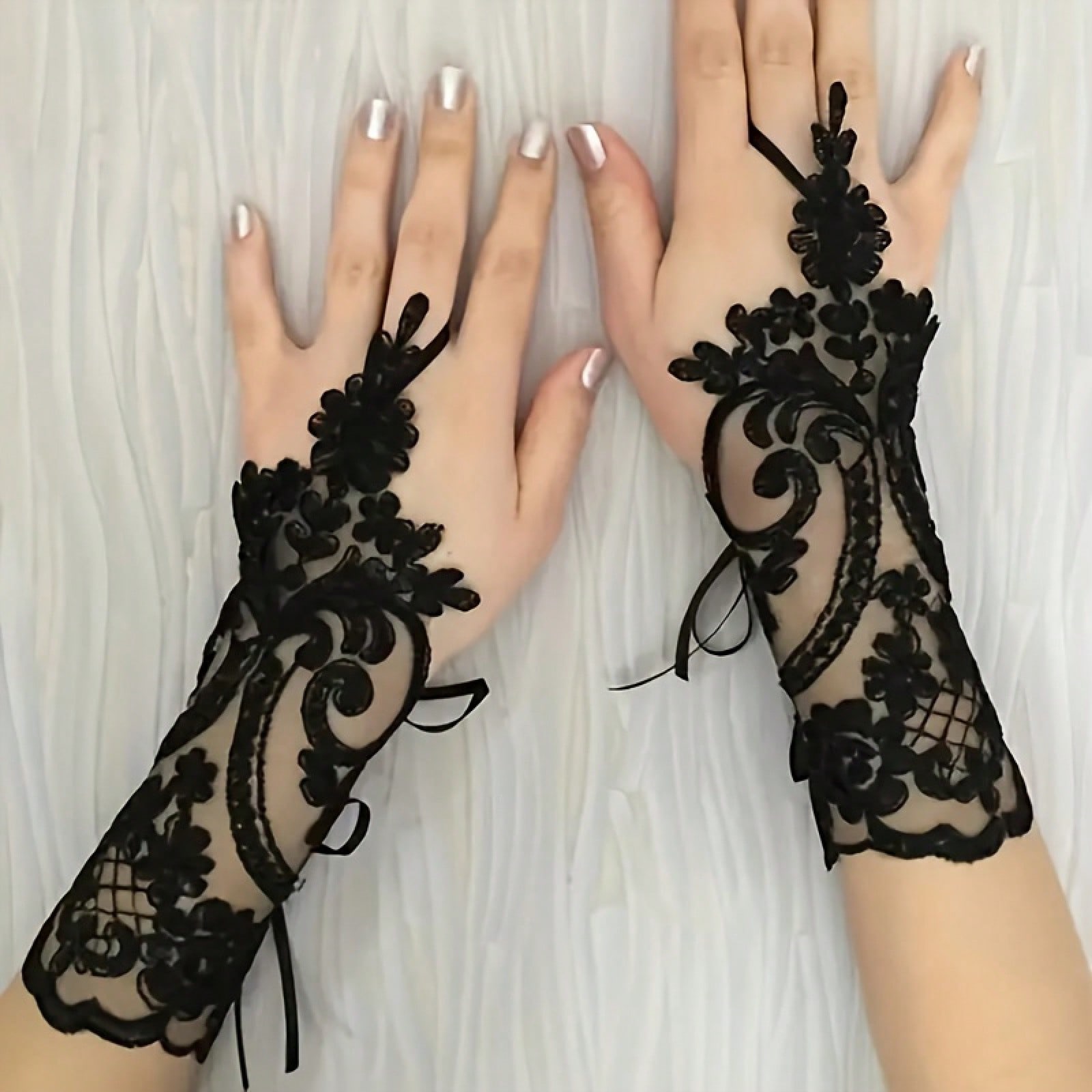 Women's Elegant Gothic Lace Gl - Fingerless Glove Knit incelemesi ve fiyatı