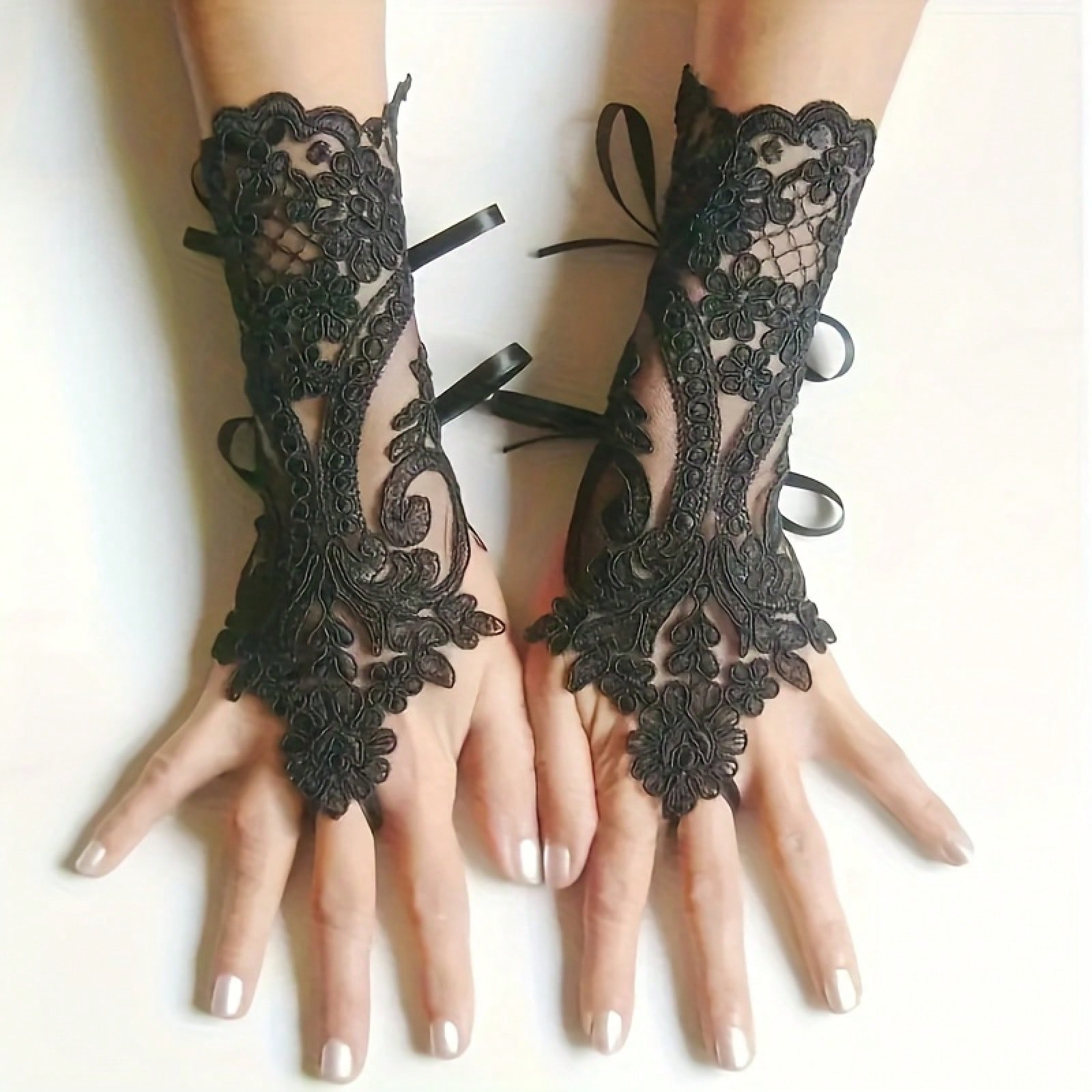 Women's Elegant Gothic Lace Gl - Fingerless Glove Knit incelemesi ve fiyatı